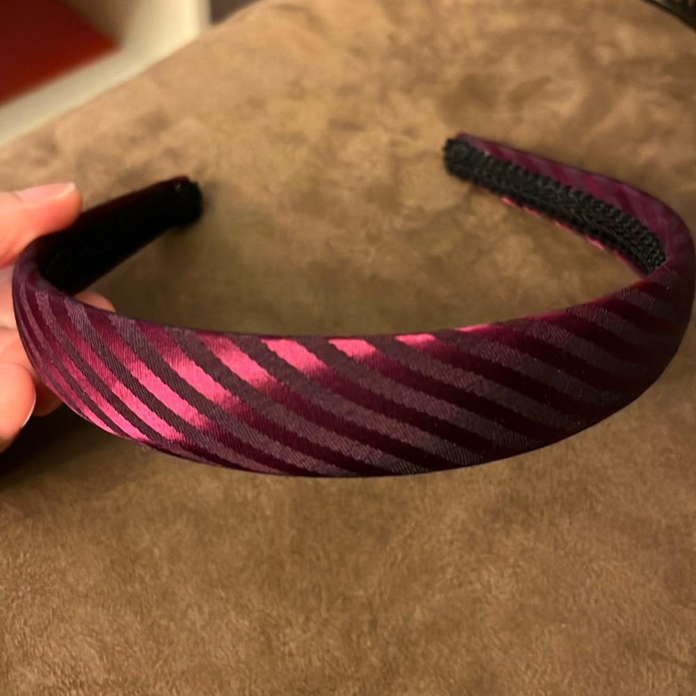 Satin striped headband